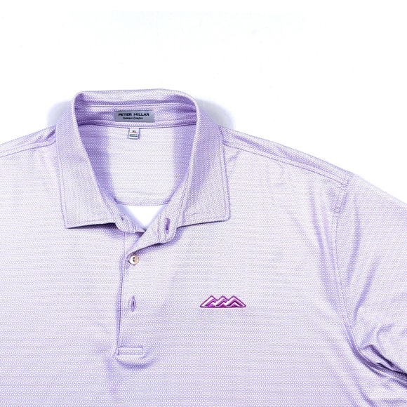 Peter Millar Other - Peter Millar Summer Comfort Mens XL Purple Geometric Print Performance Golf Polo